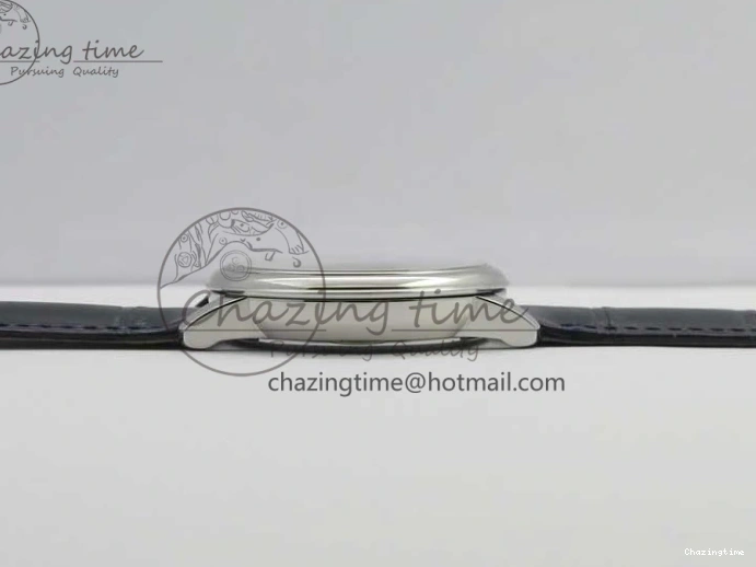 0215 Timeless De Ville Prestige Real PR SS ZF 1:1 Best Edition Gray Dial Blue Markers on Blue Leather Strap MIYOTA 7936